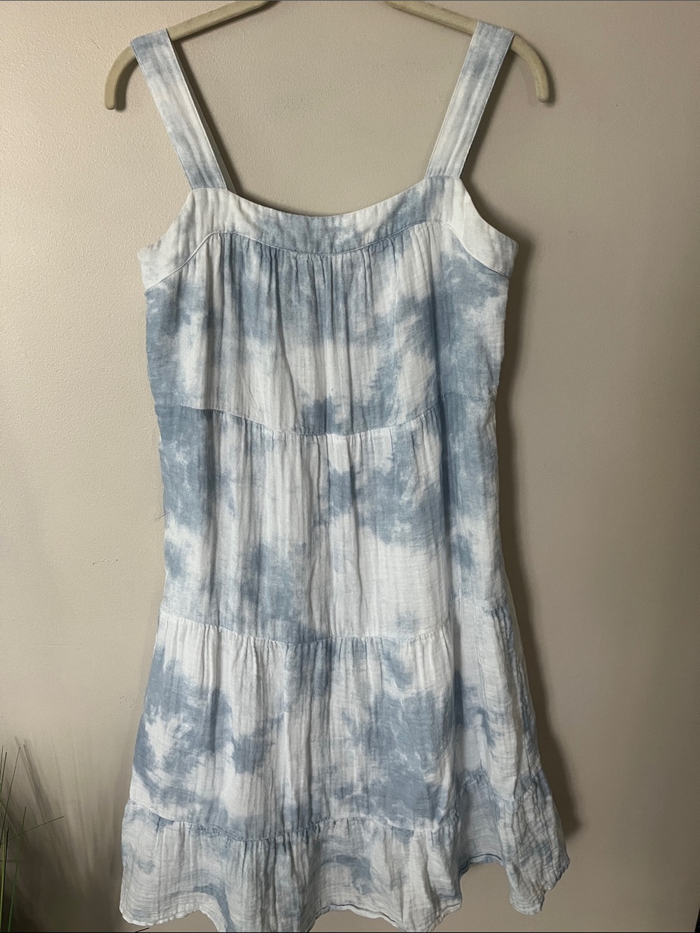 Rails Amaya Cascade Blue and White Tie-Dye Dress Size S